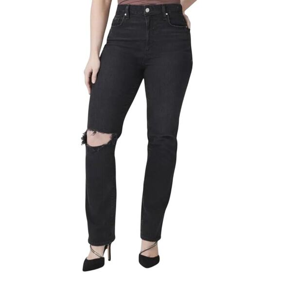 Paige flaunt knockout distressed jean black size 24 - Picture 1 of 8